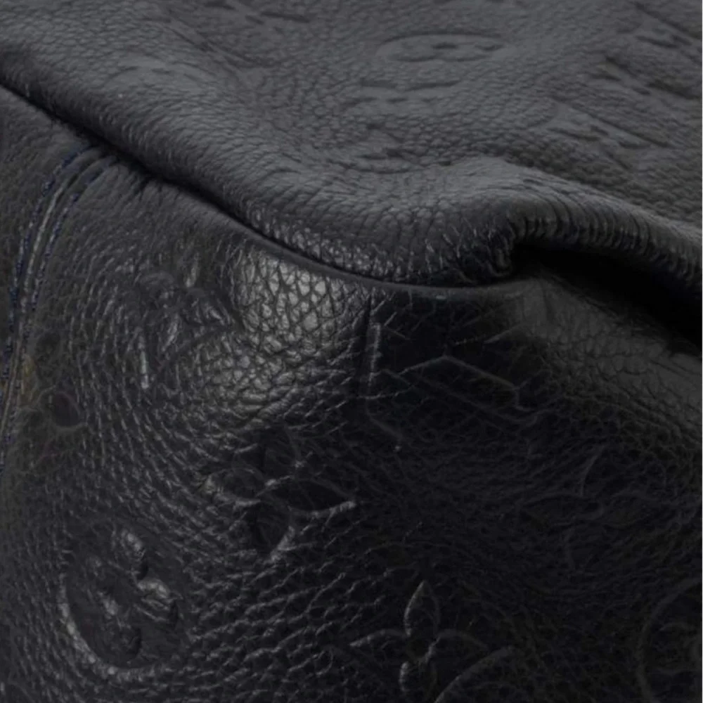 Louis Vuitton Black Embossed Hobo Bag